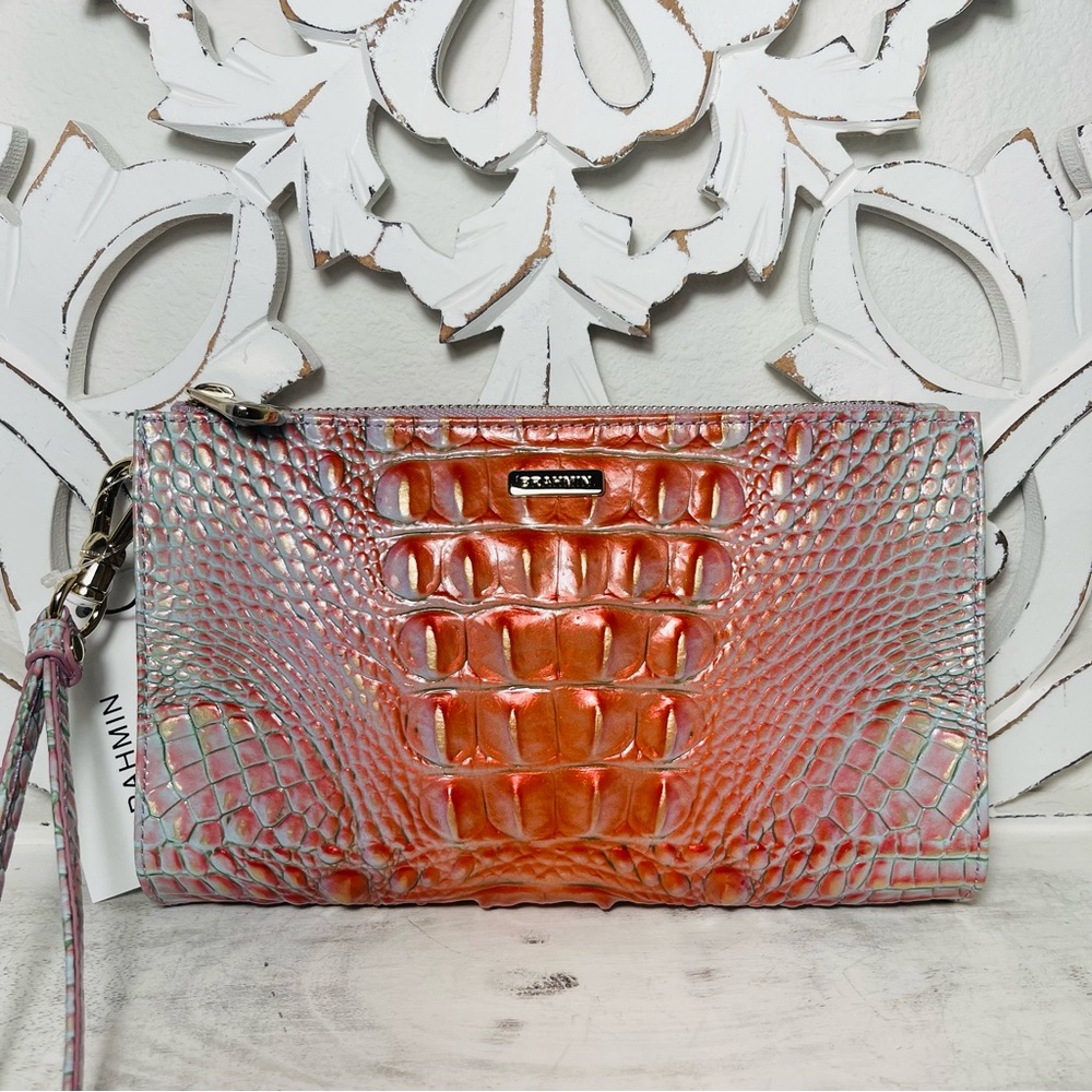 Brahmin Daisy Clutch Wristlet Flirty Ombre Melbourne Leather